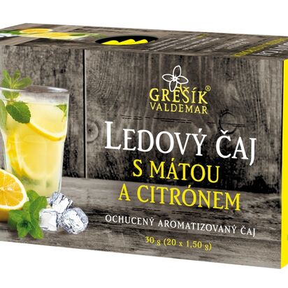 Ledový čaj s mátou a citrónem