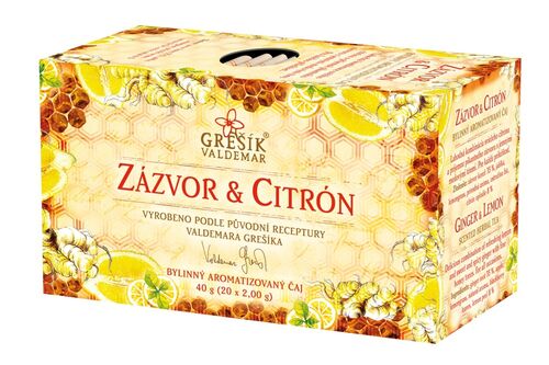 Zázvor & Citrón bylinný porcovaný čaj