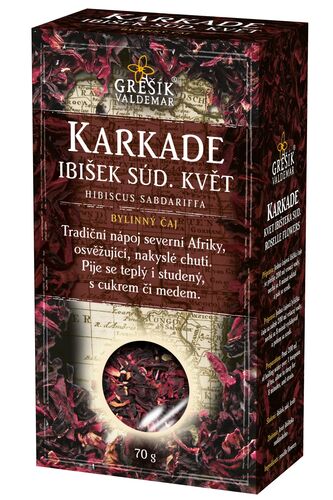 Karkade (ibišek súd.) bylinný sypaný čaj 70g Grešík