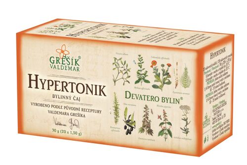 Hypertonik bylinný porcovaný čaj 30g Grešík