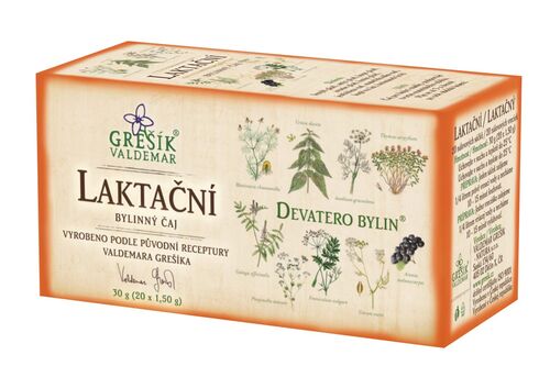 Laktační bylinný porcovaný čaj 30g Grešík