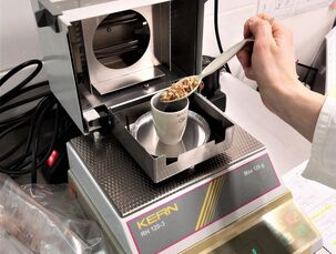 Stanovení popela (zkouška na stanovení anorganického znečištění bylin) - navážky byliny, vzorku (analytické zpracování)