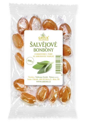 Šalvějové bonbóny 100g Grešík