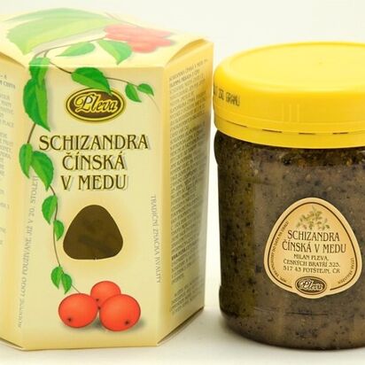Schizandra čínská v medu Pleva