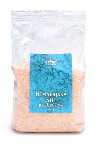 Sůl Himalájská jedlá růžová 600g Grešík