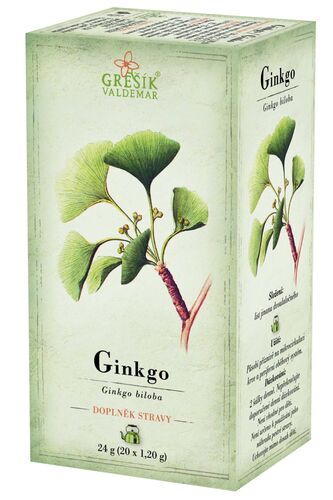 Ginkgo bylinný porcovaný čaj 24g Grešík