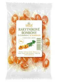 Rakytníkové bonbóny s vitamínem C se sladidlem