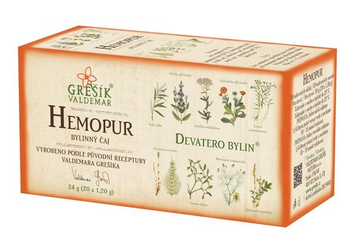 Hemopur bylinný porcovaný čaj 24g Grešík