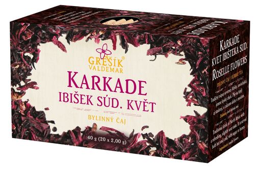 Karkade (ibišek súd.) bylinný porcovaný čaj 40g Grešík
