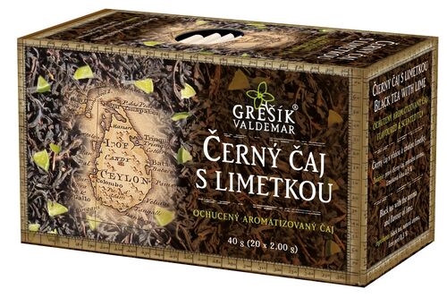 Černý čaj s limetkou porcovaný 40g Grešík
