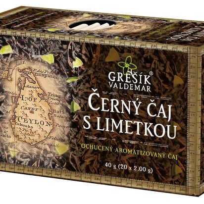 Černý čaj s limetkou