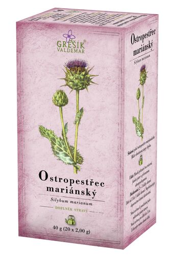 Ostropestřec mariánský bylinný porcovaný čaj