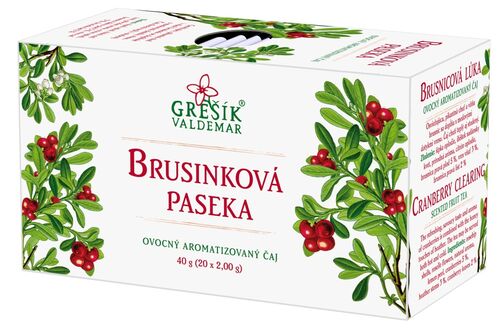 Brusinková paseka ovocný porcovaný čaj 40g Grešík