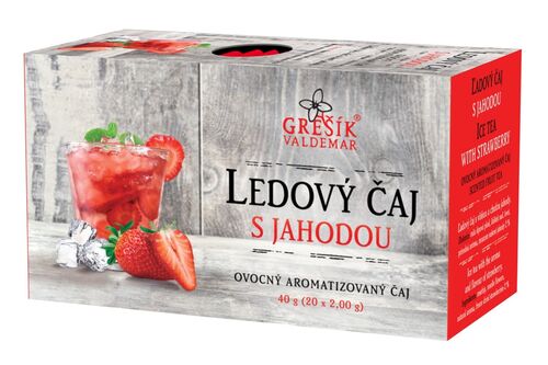 Ledový čaj s jahodou porcovaný 40g Grešík