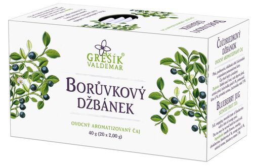 Borůvkový džbánek ovocný porcovaný čaj 40g Grešík