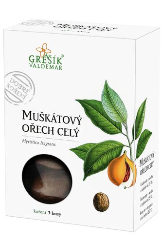 Muškátový ořech celý 3ks Grešík