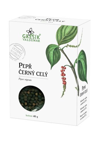 Pepř černý celý 40g Grešík