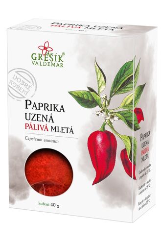 Paprika uzená pálivá mletá 40g Grešík