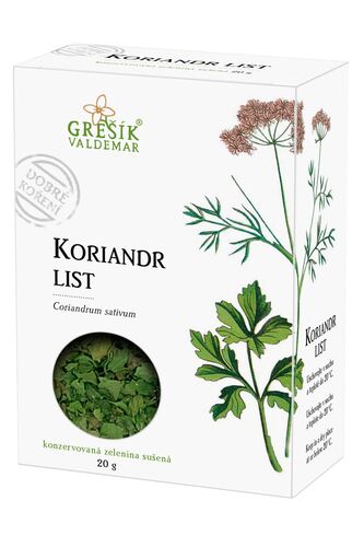 Koriandr list 20g Grešík