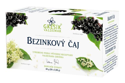Bezinkový čaj bylinný porcovaný 40g Grešík