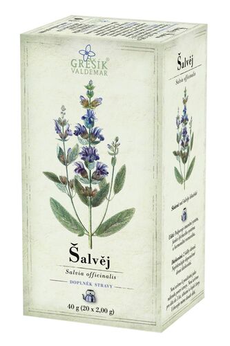 Šalvěj bylinný porcovaný čaj 40g Grešík