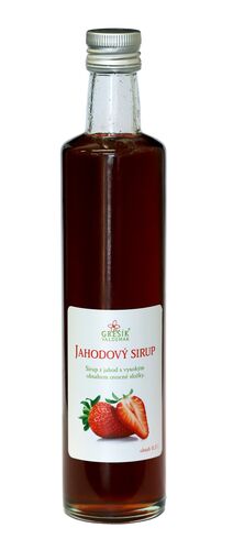 Jahodový sirup 0,5l Grešík