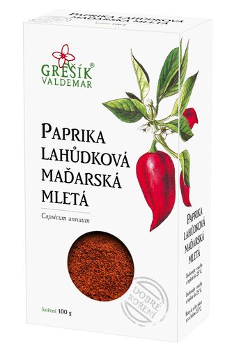 Paprika lahůdková maďarská mletá 100g Grešík